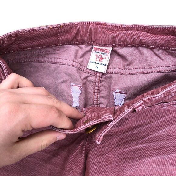 BRAND New True Religion Jeans Size 26 SHANNON MID RISE Corduroy Pants - Picture 5 of 10